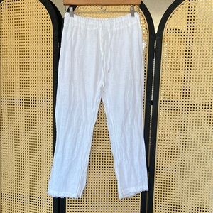 Mahina White Linen Pants